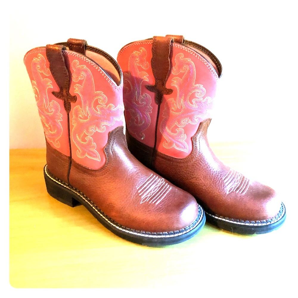 ARIAT Fatbaby Brown & Pink Size 7